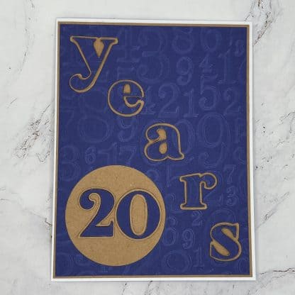 Celebration card for twenty years of sobriety.