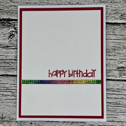 Happy birthday bling card pink