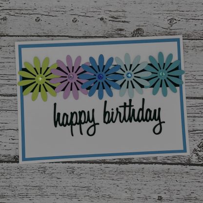 Bright floral birthday card featuring handcrafted paper daisies for recovery celebration.