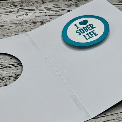 Happy birthday i heart sober life card - image 6