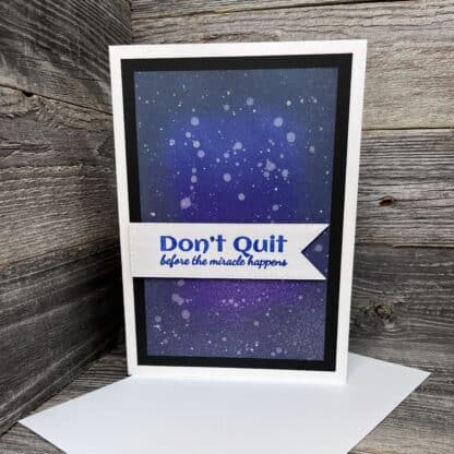 Inspirational recovery card with motivational message for sobriety.