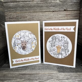 Colorful cards with animal illustrations and uplifting messages.