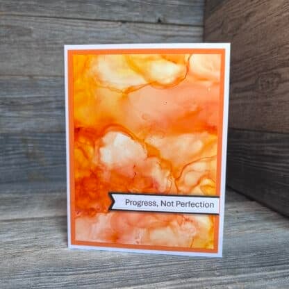 Alcohol ink recovery slogan cards.